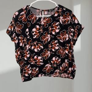 Madewell Floral Short-Sleeve Blouse – (Women’s Large)